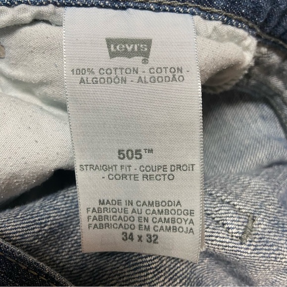 Vintage Levi’s 505 Straight Leg Jeans Blue - Picture 14 of 15